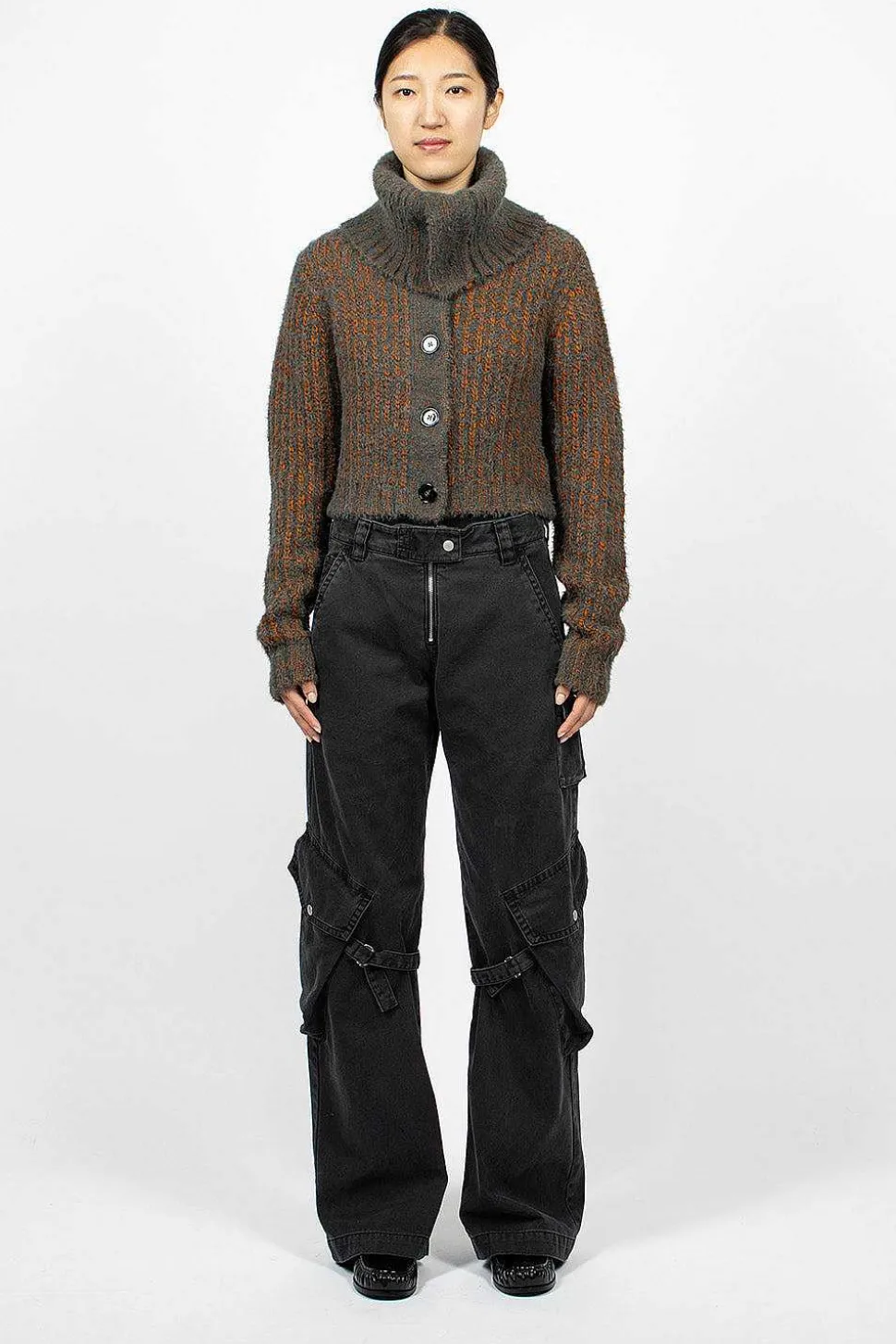 Chunky Cardigan Rust/Multi