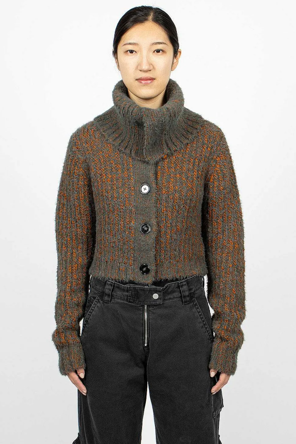 Chunky Cardigan Rust/Multi