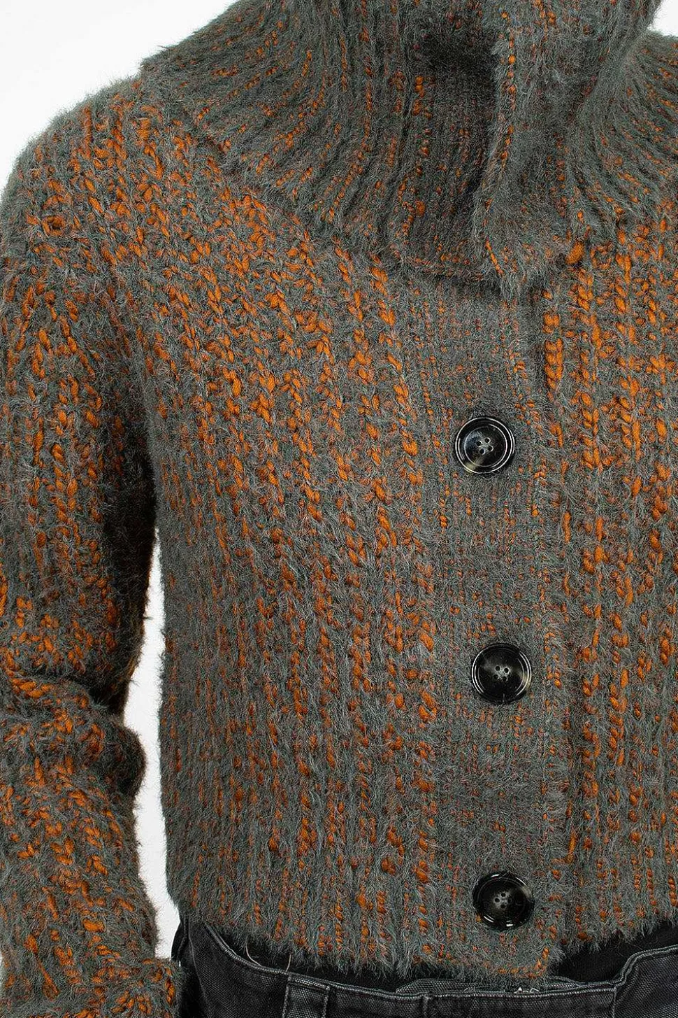Chunky Cardigan Rust/Multi
