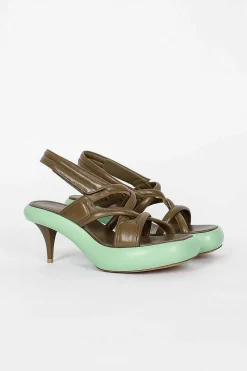 Chunky Sole Heel Green