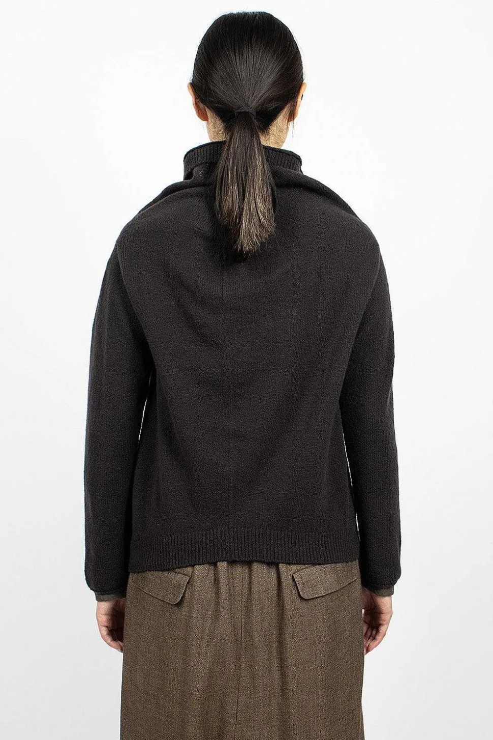 Cocoon Cardigan Brown/Black