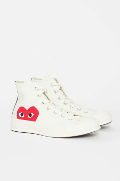 Comme Des Garcons Play X Chuck Taylor 1970S Hi Milk/White