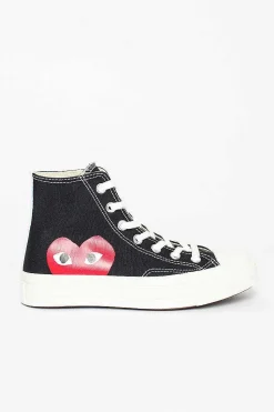 Comme Des Garcons Play X Chuck Taylors 1970's Hi Ox Black
