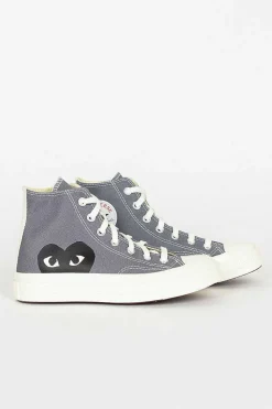 Comme Des Garcons Play X Chuck Taylors 1970's Hi Grey