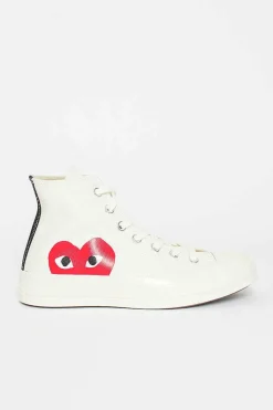Comme Des Garcons Play X Chuck Taylor 1970S Hi Milk/White
