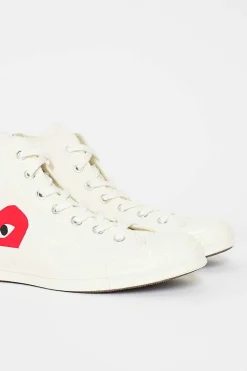 Comme Des Garcons Play X Chuck Taylor 1970S Hi Milk/White