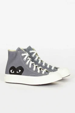 Comme Des Garcons Play X Chuck Taylors 1970's Hi Grey