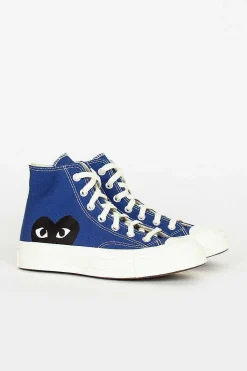Comme Des Garcons Play X Chuck Taylors 1970's Hi Blue