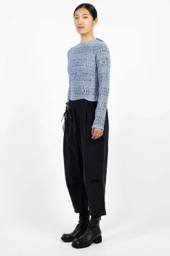 Cord Bow Trouser Navy