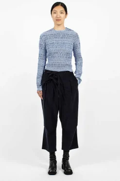 Cord Bow Trouser Navy