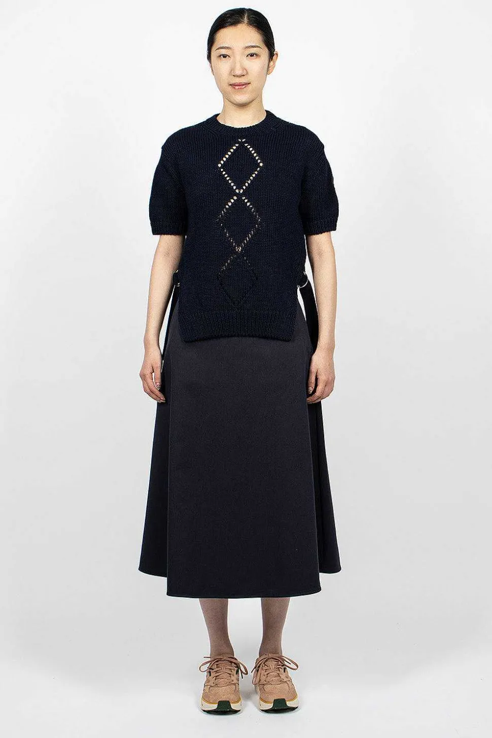 Cotton Knit Top Navy
