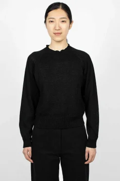 Crew Neck Black Linen/Cotton