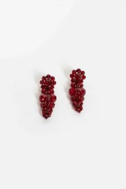 Crystal Earrings Red