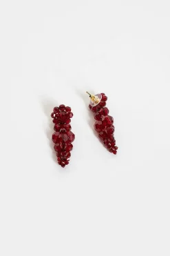 Crystal Earrings Red