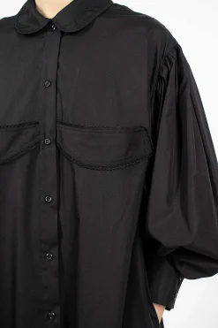 Cup Embroidered Shirt Dress