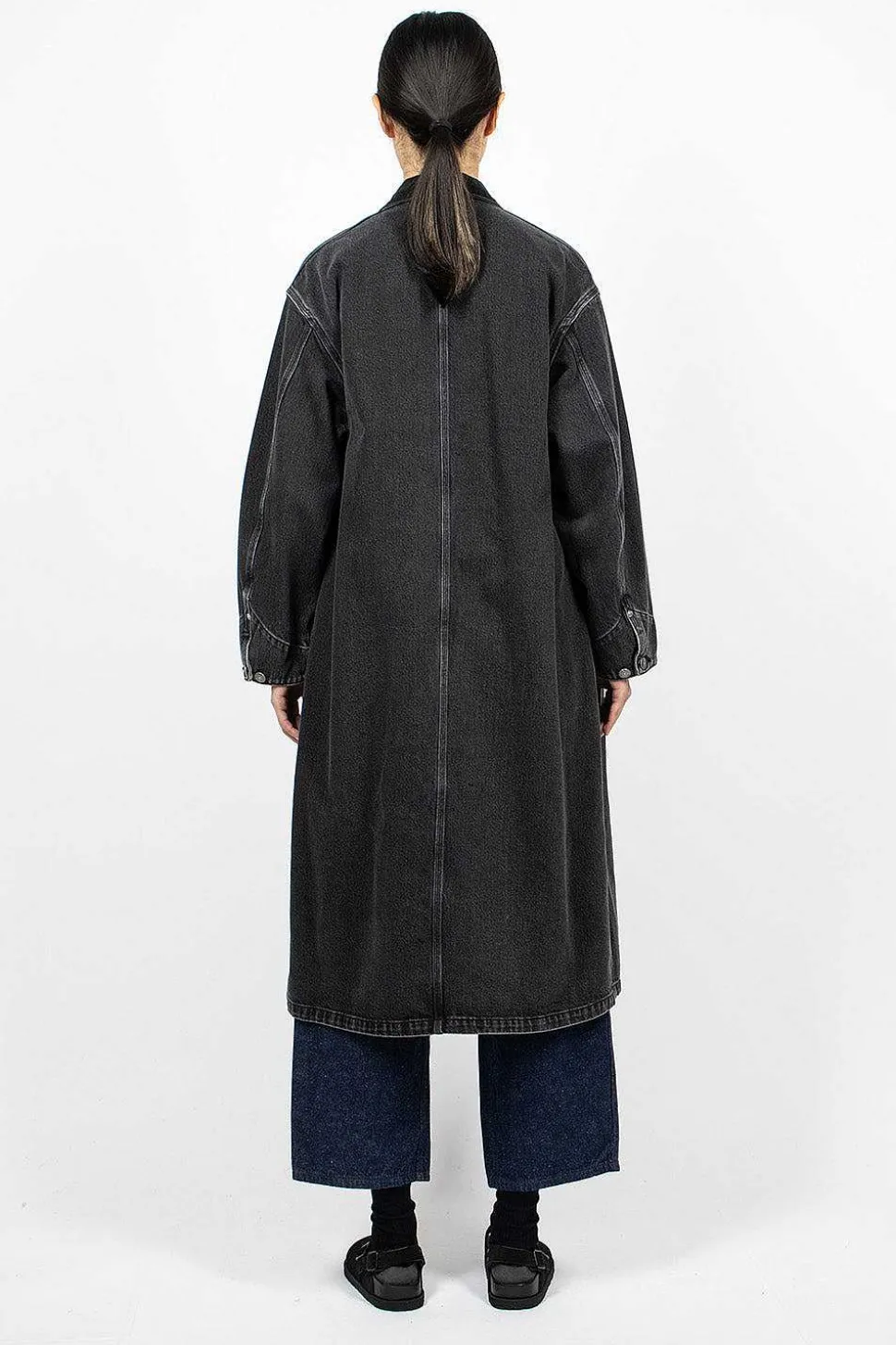Denim Overcoat Stone Black