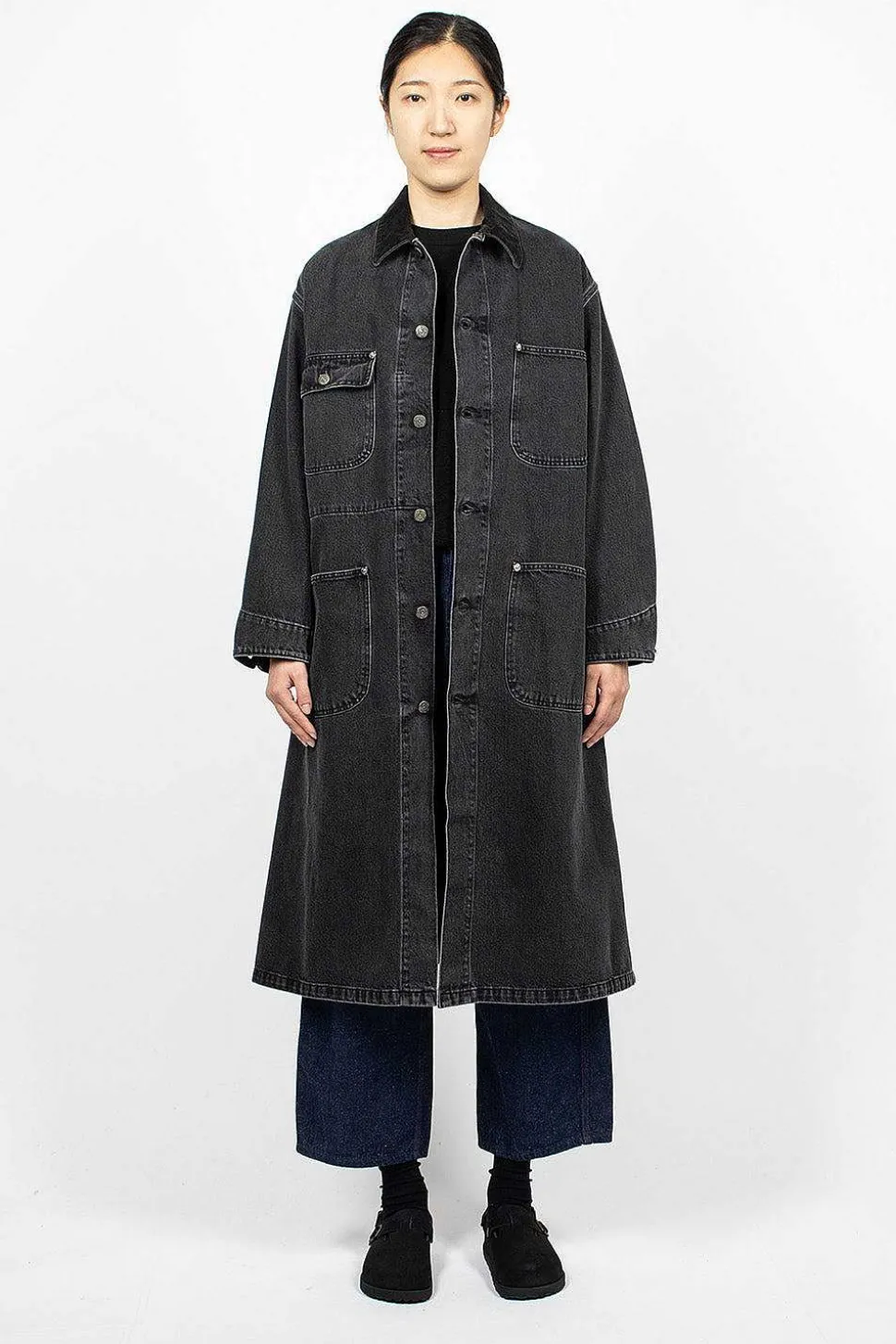 Denim Overcoat Stone Black