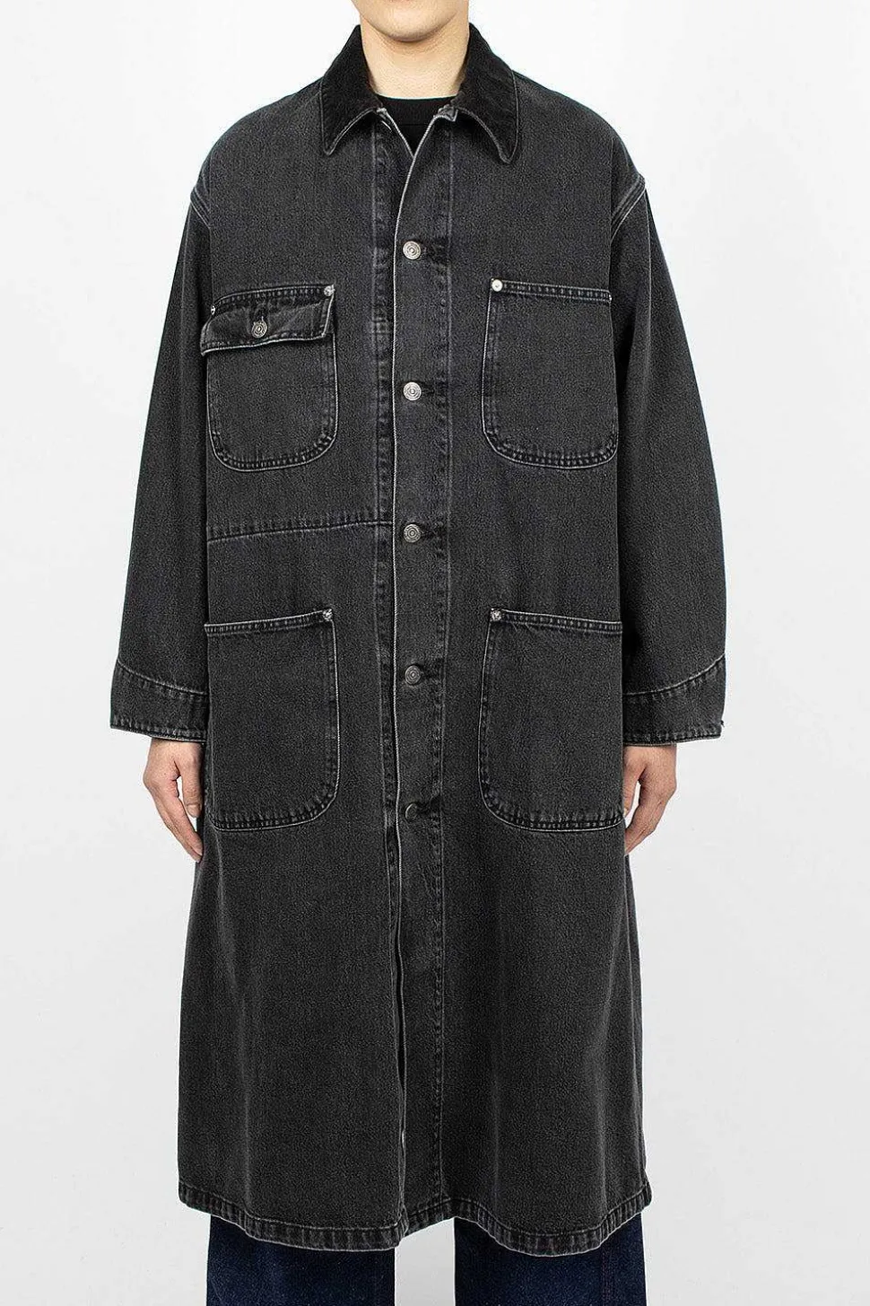 Denim Overcoat Stone Black