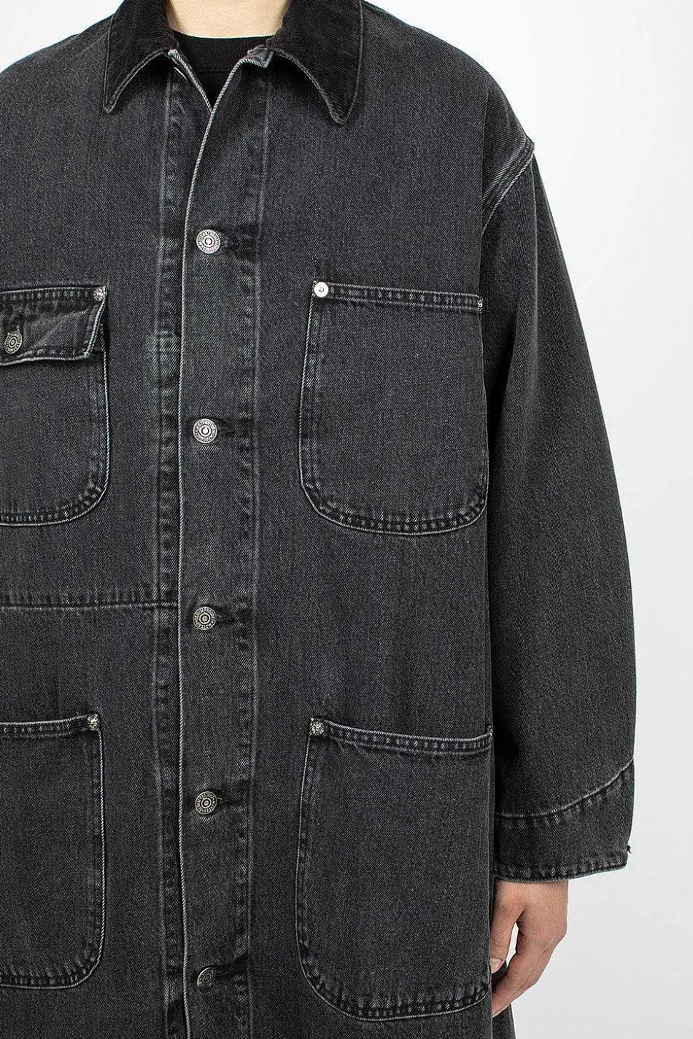 Denim Overcoat Stone Black
