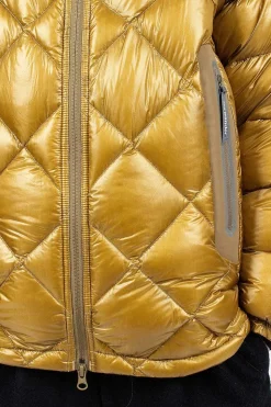 Diamond Stitch Down Hoodie Camel