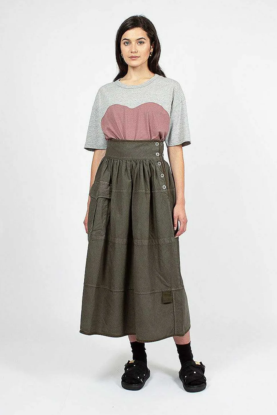 Elevation Mil Olive Skirt