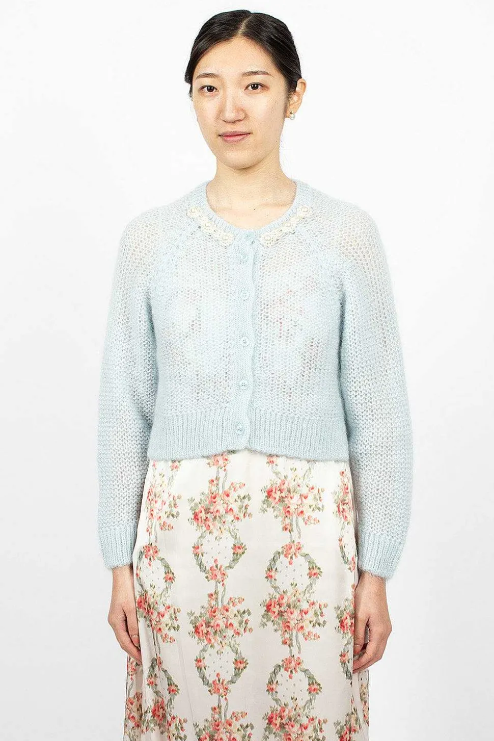 Embellished Cardigan Baby Blue