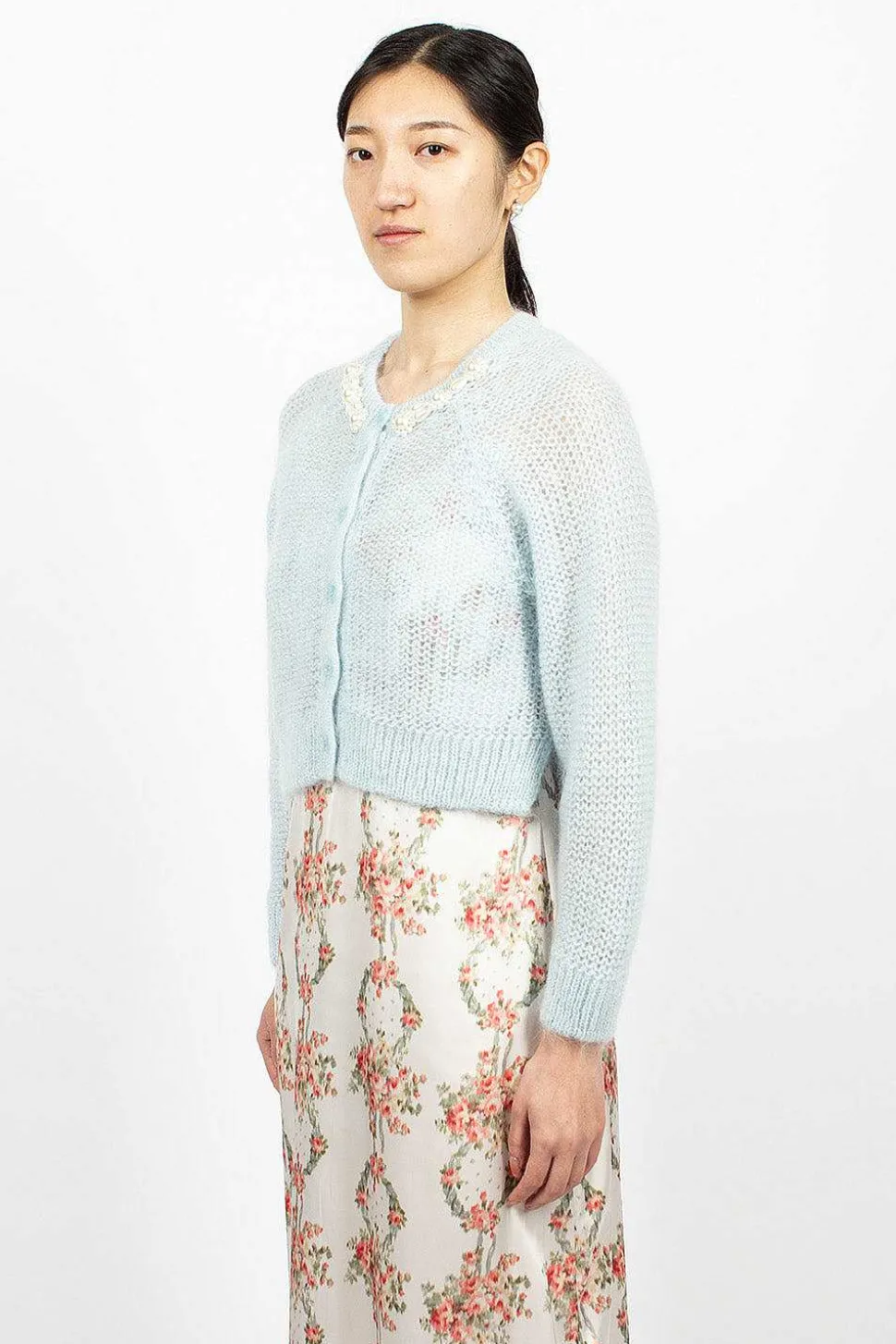 Embellished Cardigan Baby Blue