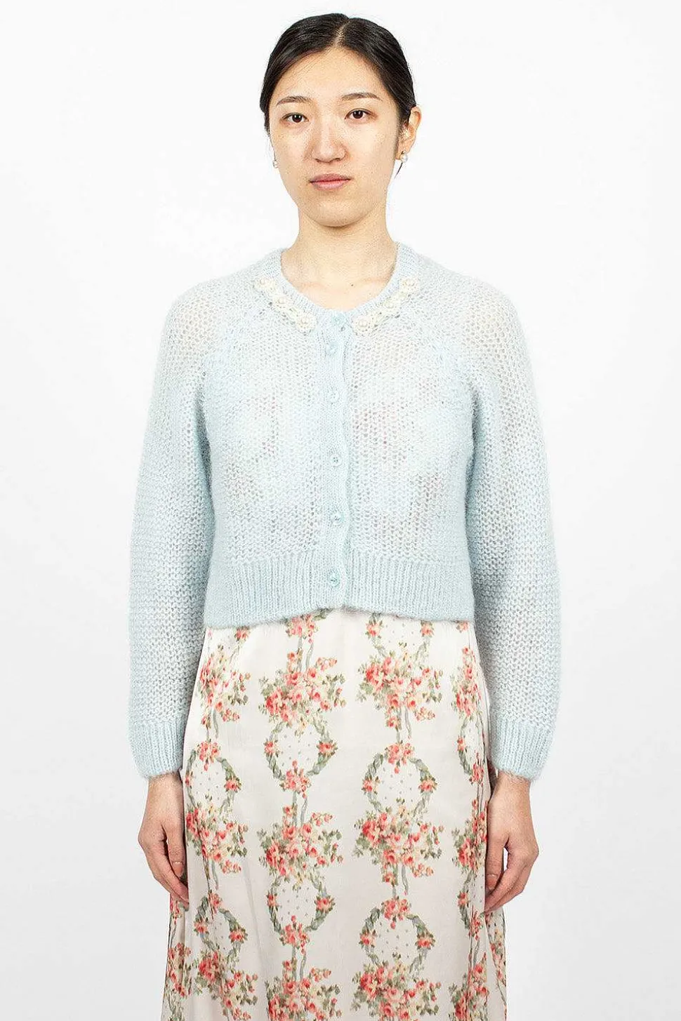 Embellished Cardigan Baby Blue
