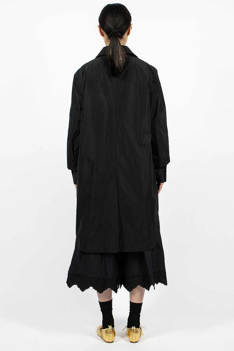 Embellished Cup Car Coat