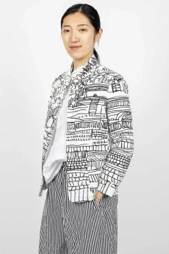 Equestrian Village Jacket Black/White