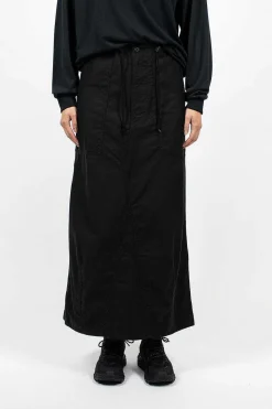 Fatigue Skirt Black Sateen