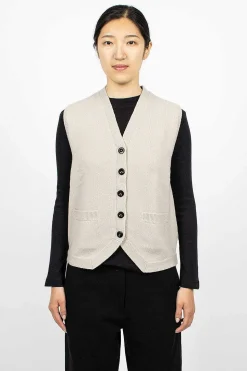 Felted Wool Waistcoat Putty