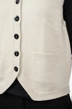 Felted Wool Waistcoat Putty