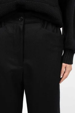 Flannel Cropped Trouser Dark Navy