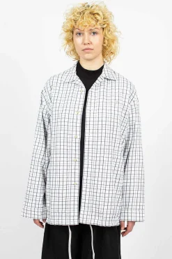 Flannel Overshirt White/Black