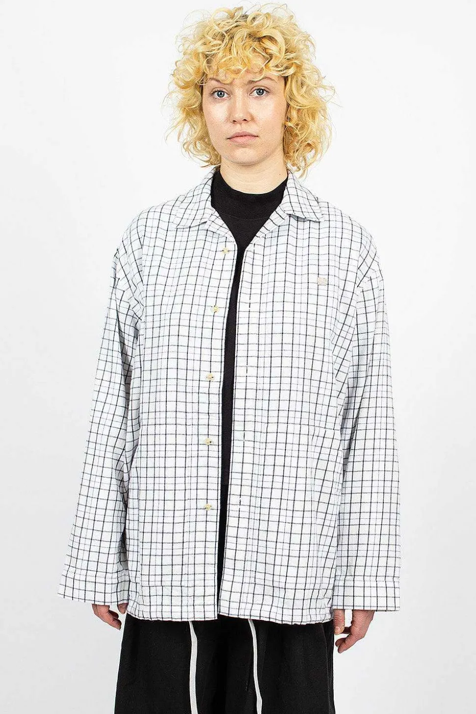 Flannel Overshirt White/Black