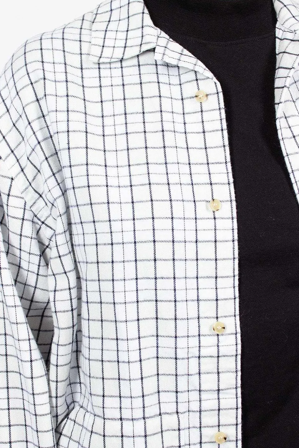 Flannel Overshirt White/Black