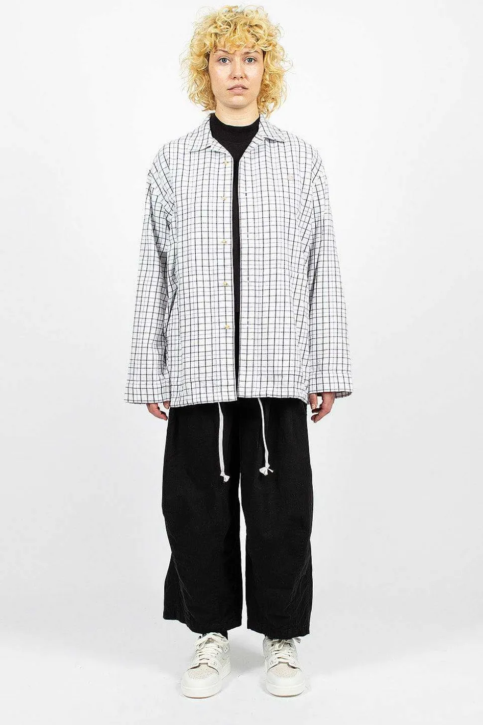 Flannel Overshirt White/Black