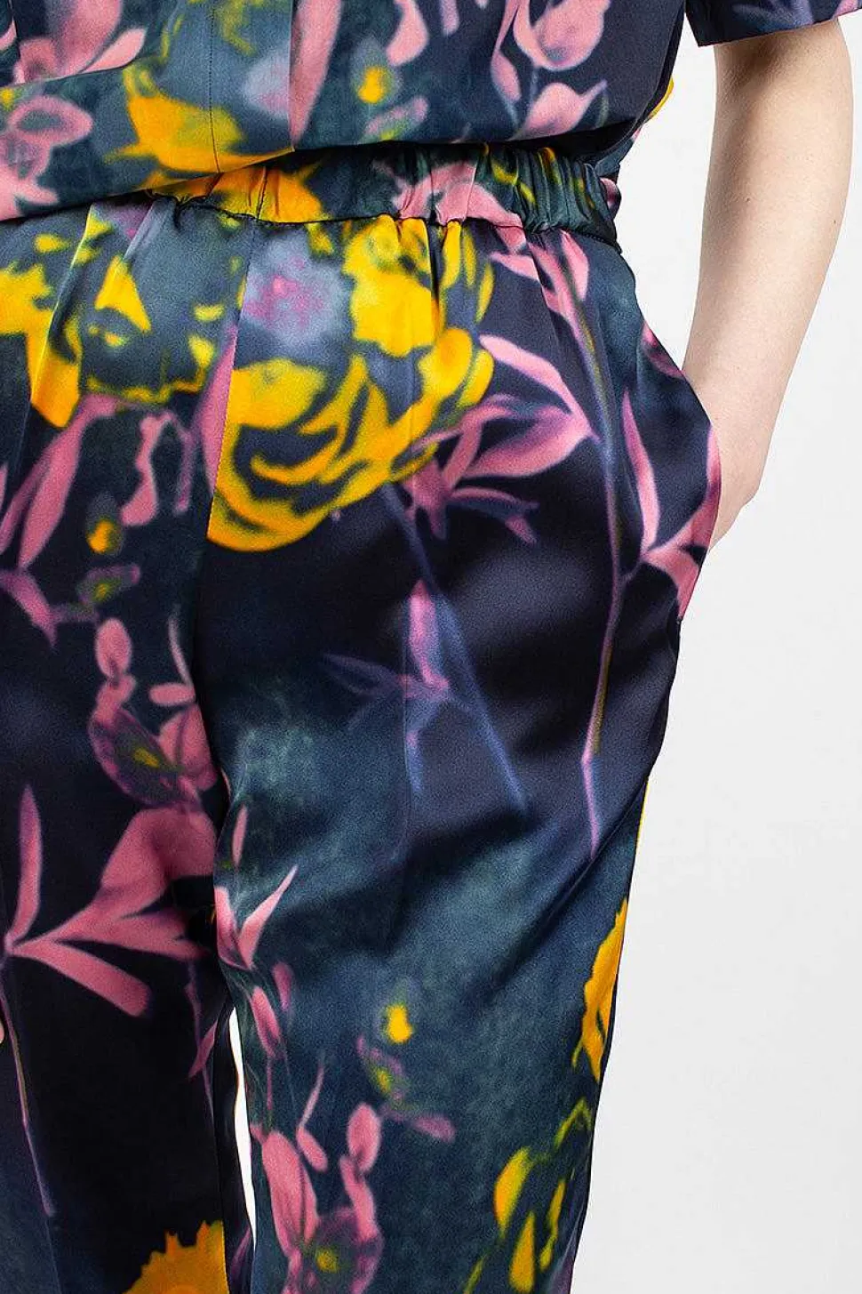 Floral Pants Navy