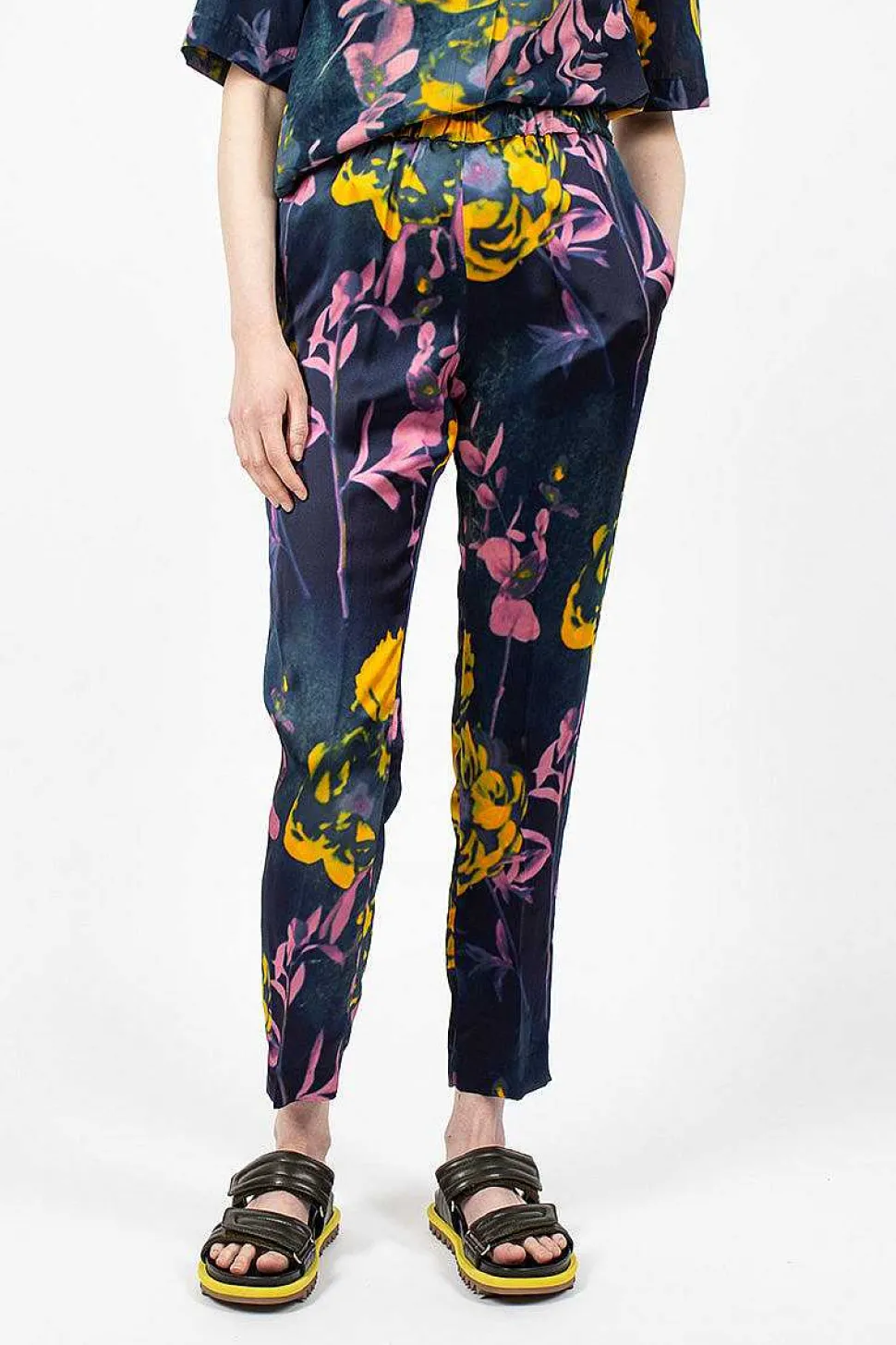 Floral Pants Navy