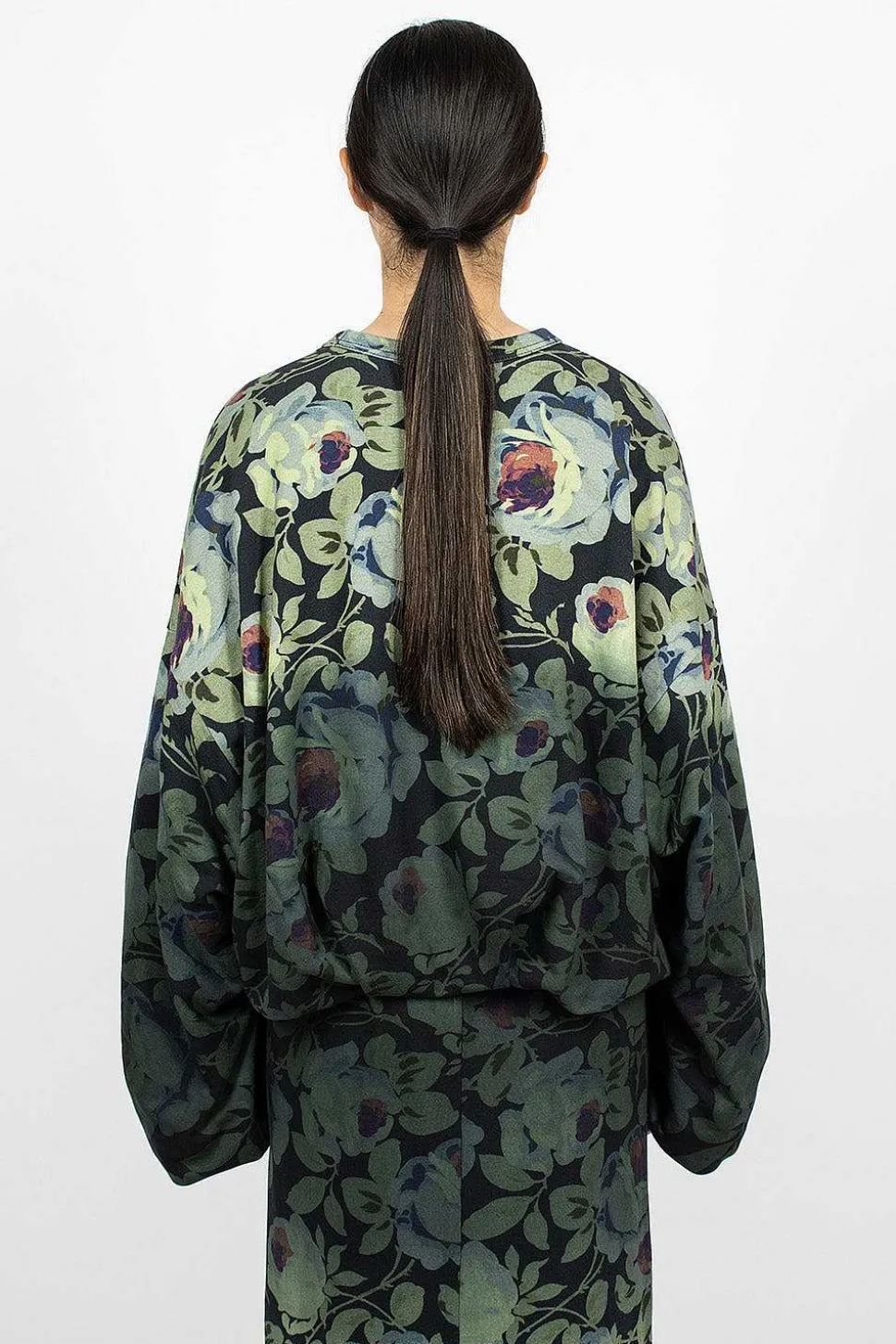Floral Sweatshirt Dip Dye