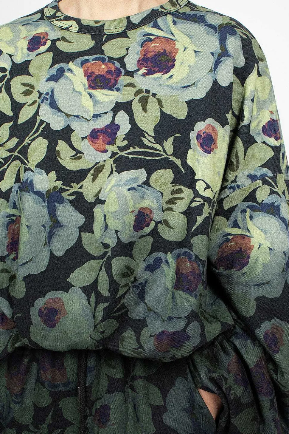 Floral Sweatshirt Dip Dye