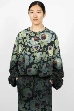 Floral Sweatshirt Dip Dye