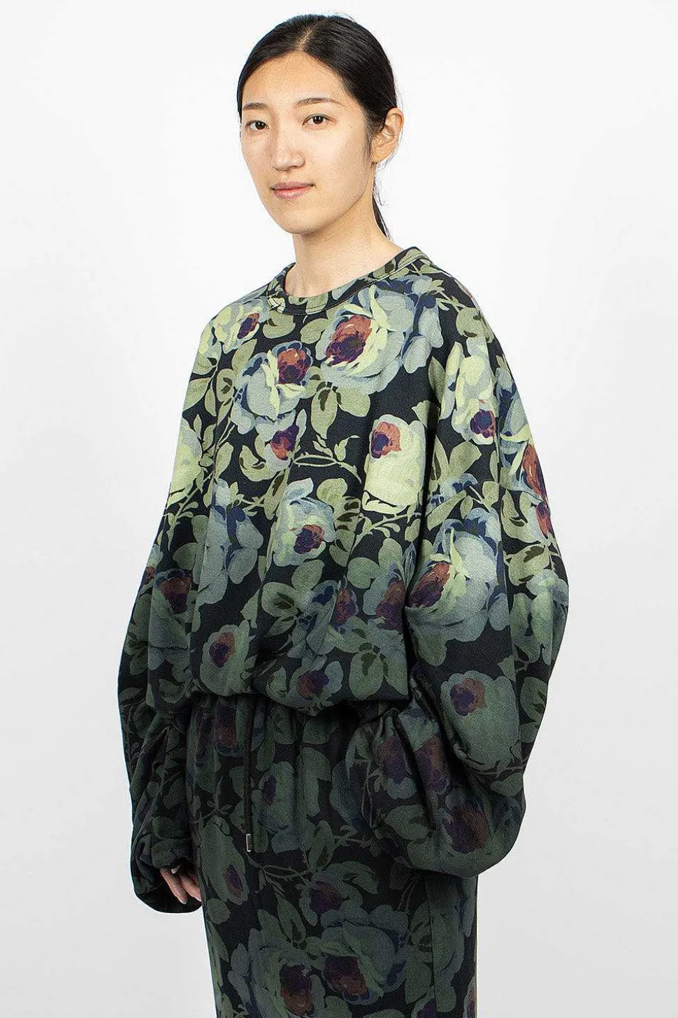 Floral Sweatshirt Dip Dye