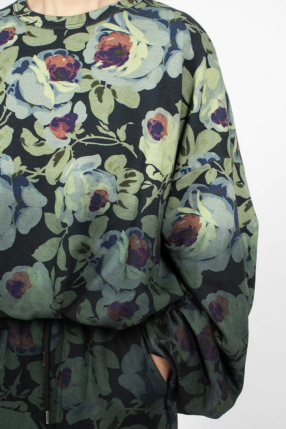 Floral Sweatshirt Dip Dye
