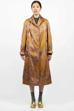 Floral Tapestry Coat Old Rose