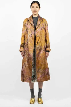 Floral Tapestry Coat Old Rose