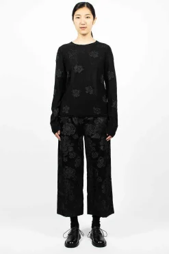 Flower Knit Black