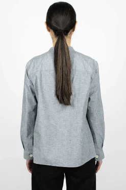 Fly Placket Swing Shirt Dusty Blue