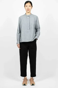 Fly Placket Swing Shirt Dusty Blue